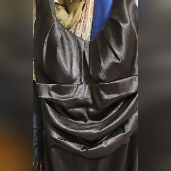 B. Darlin Black Ruched Scoop Neck Sheath Dress Size 7/8 - Picture 2 of 4